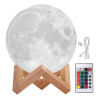 Lampara velador led luna llena