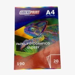 Papel Foto Brillante Ameriprint 190 grs x 20 hojas