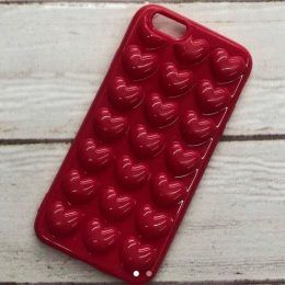 Funda Iphone 7G 8G SE 2020 Corazones 3D