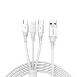 Cable 3 en 1 Micro - USB C - Lightning Golf GC65