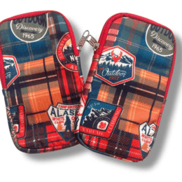 Funda para Celular Estampado con Cierre 17x9cm